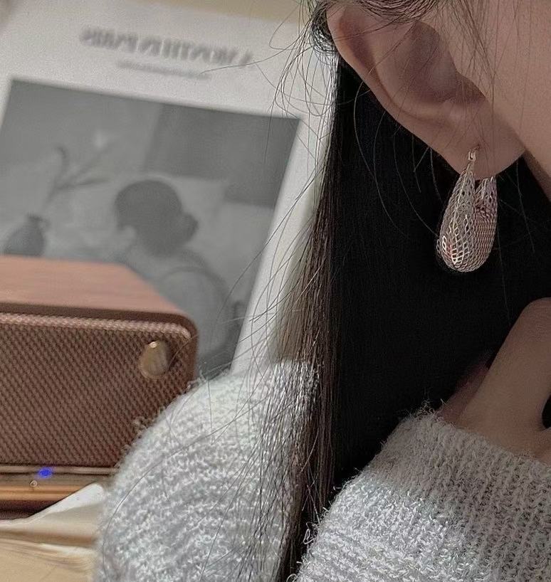 Wholesale 925 Sterling Silver Hollow U-shaped Earrings - Image 5