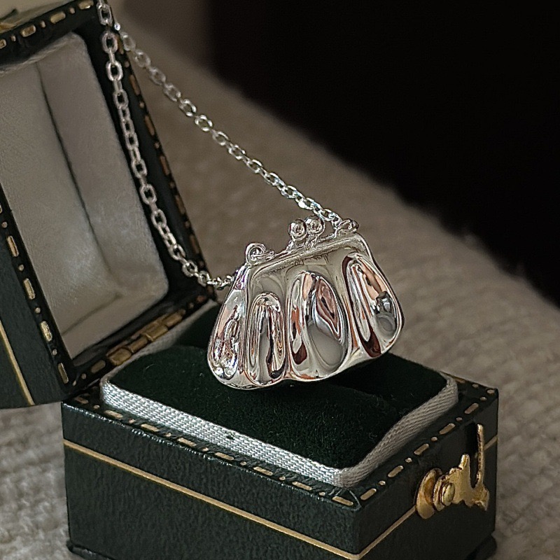 Wholesale 925 Sterling Silver Polished Bag Necklace - Image 3