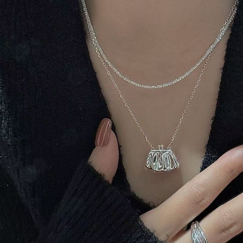 Wholesale 925 Sterling Silver Polished Bag Necklace - Image 5