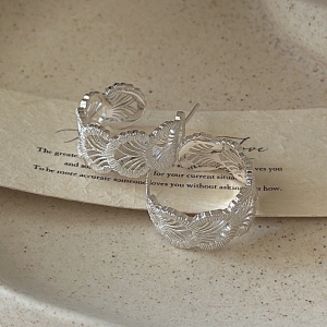 Wholesale 925 Sterling Silver Hollowed Lace Earrings
