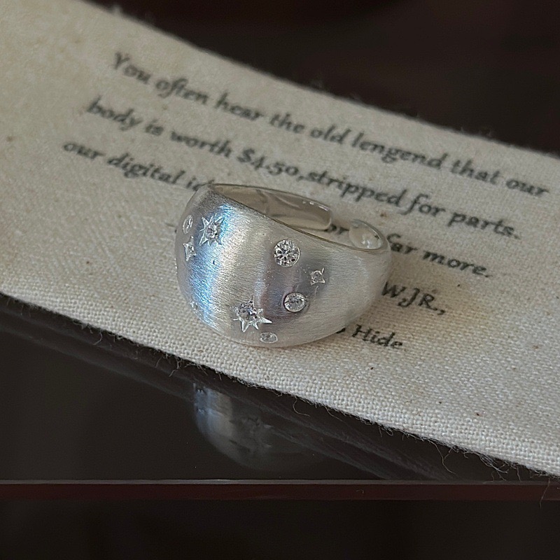 Wholesale 925 Sterling Silver Hexagram Dome Ring - Image 3