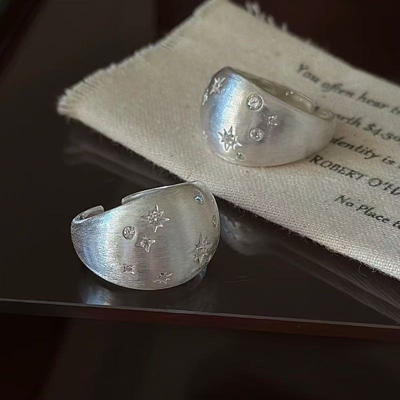 Wholesale 925 Sterling Silver Hexagram Dome Ring - Image 2