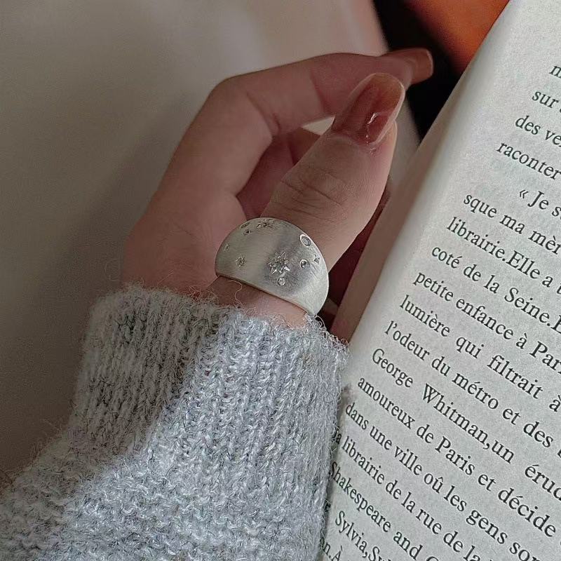 Wholesale 925 Sterling Silver Hexagram Dome Ring - Image 4