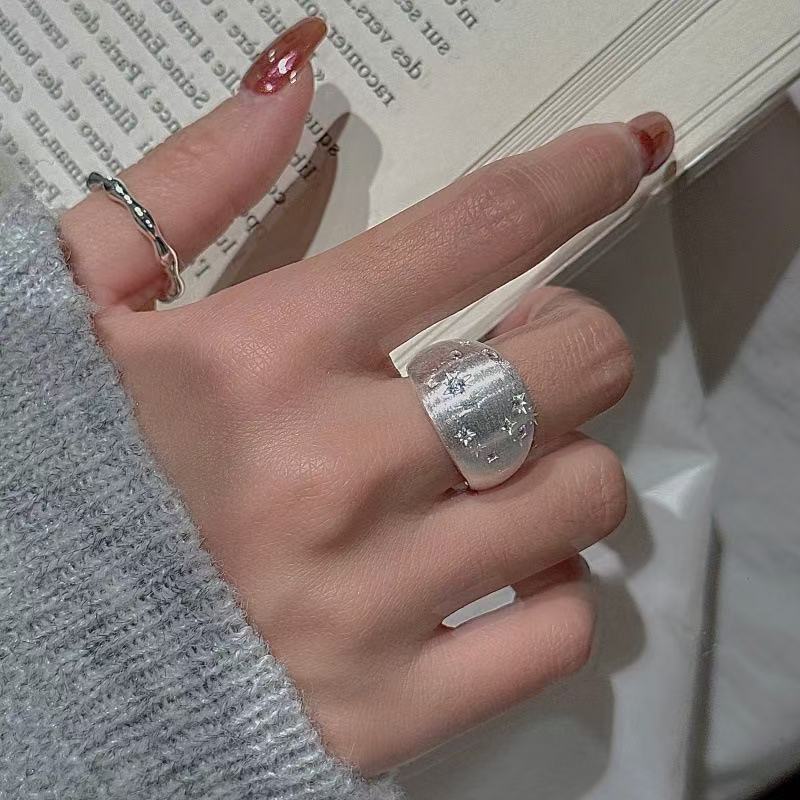 Wholesale 925 Sterling Silver Hexagram Dome Ring - Image 5