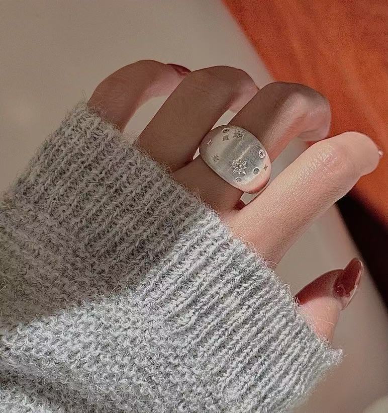 Wholesale 925 Sterling Silver Hexagram Dome Ring - Image 6