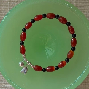 Wholesale 925 Sterling Silver Agate Orchid Bracelet For Christmas