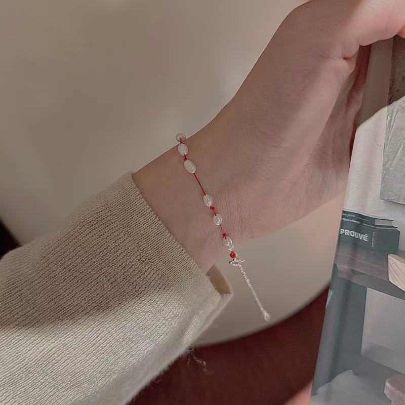 Wholesale 925 Sterling Silver Red String Pearl Bracelet - Image 6