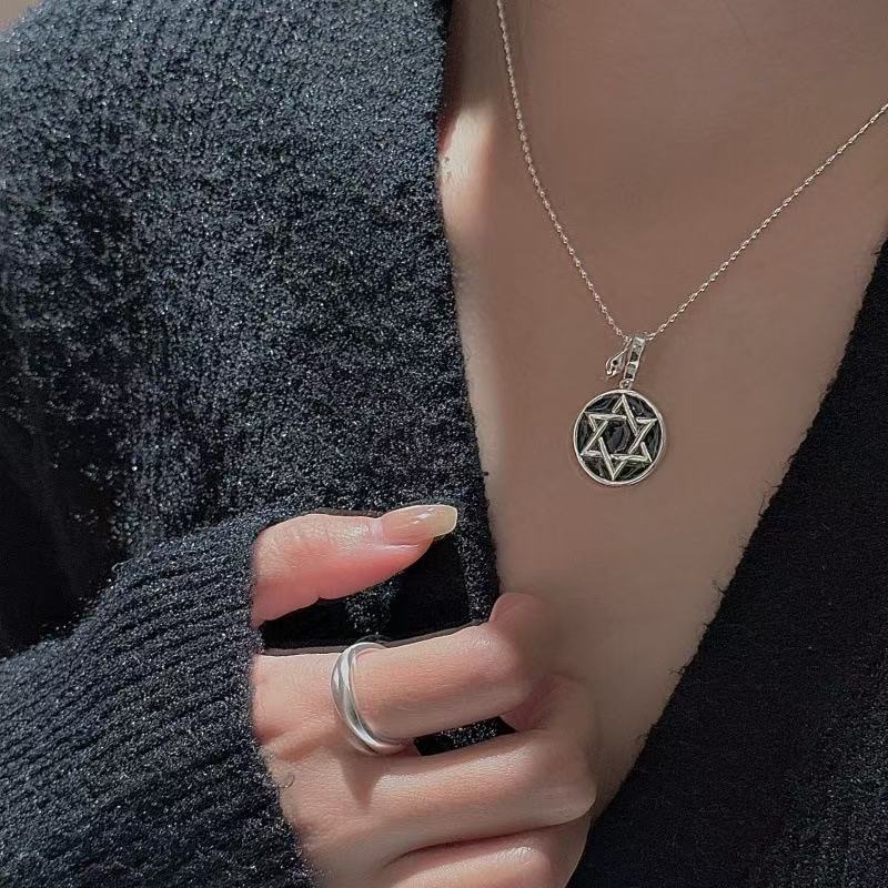 Wholesale 925 Sterling Silver Enamel Hexagram Pendant - Image 6
