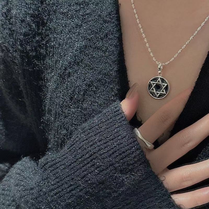 Wholesale 925 Sterling Silver Enamel Hexagram Pendant - Image 4