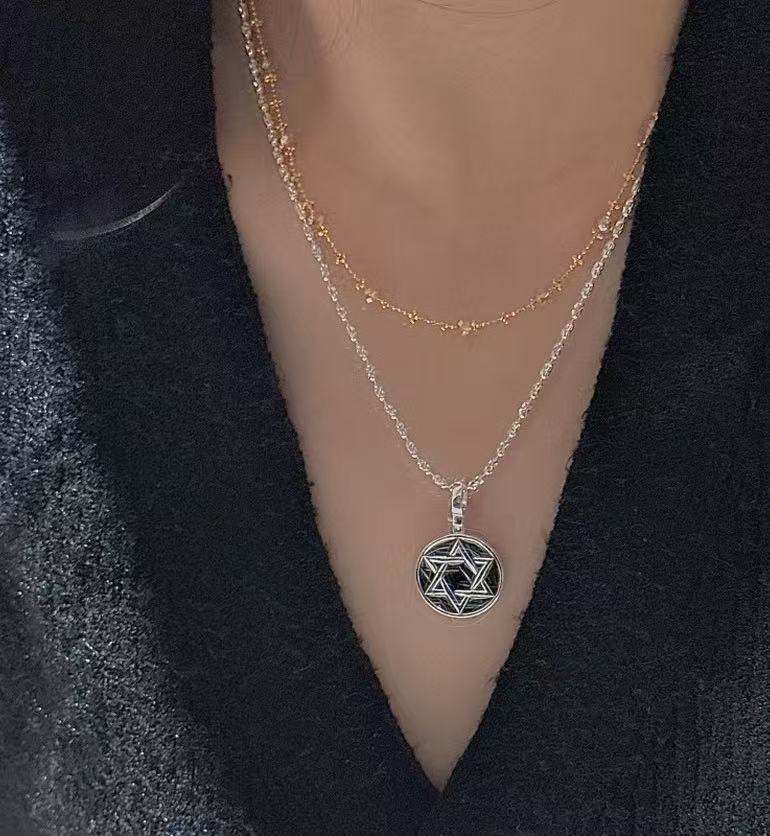 Wholesale 925 Sterling Silver Enamel Hexagram Pendant - Image 5