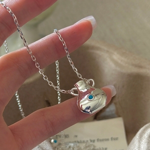 Wholesale 925 Sterling Silver Turquoise Wine Pot Necklace