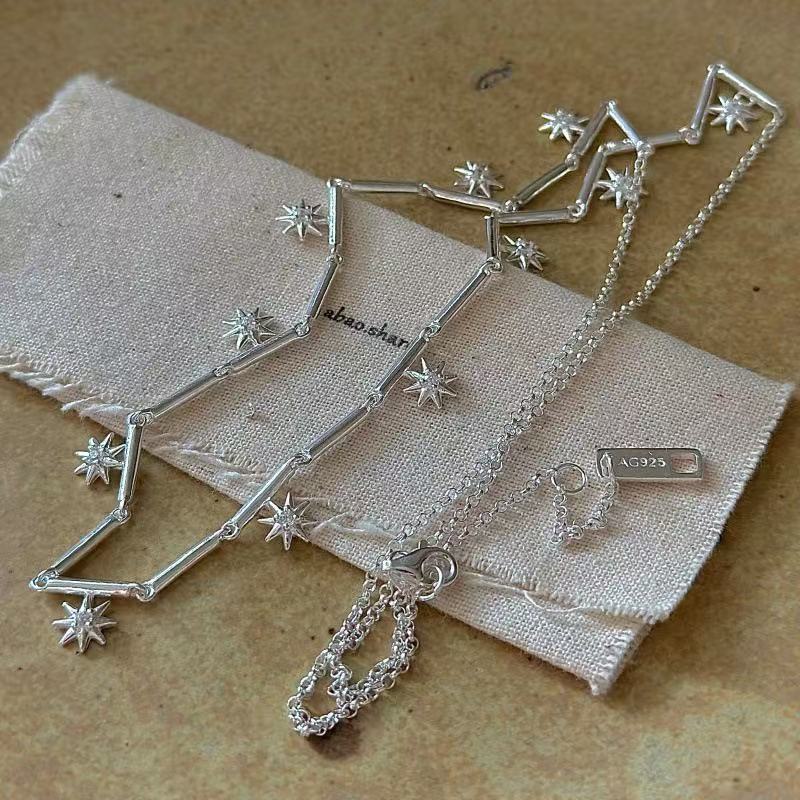 Wholesale 925 Sterling Silver Hexagram Pipe Necklace - Image 3