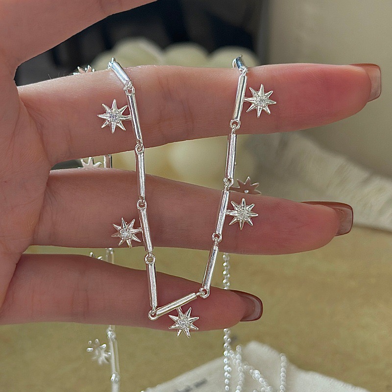 Wholesale 925 Sterling Silver Hexagram Pipe Necklace - Image 2