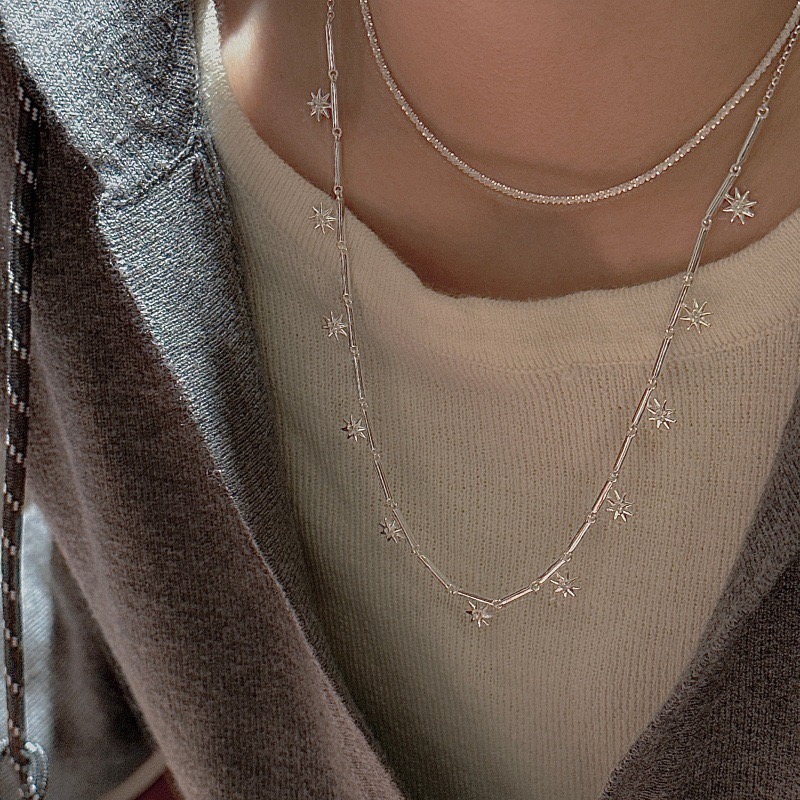 Wholesale 925 Sterling Silver Hexagram Pipe Necklace - Image 5