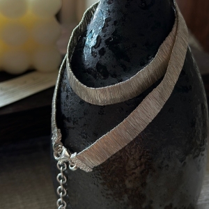 Wholesale 925 Sterling Silver Chunky Large Weaving Necklace