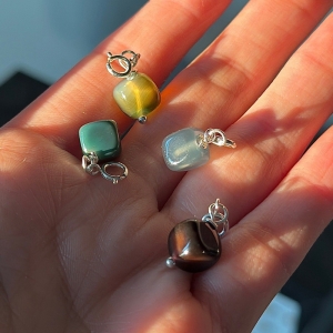 Wholesale 925 Sterling Silver Natural Stone Pendant