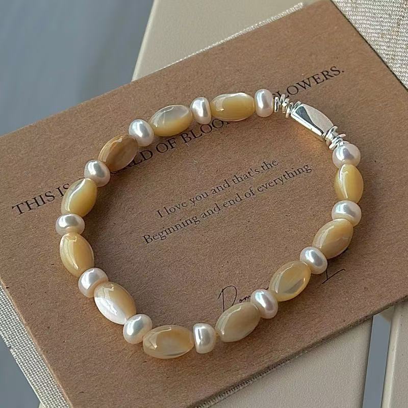 Wholesale 925 Sterling Silver Shell Elastic Bracelet