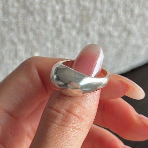 Wholesale 925 Sterling Silver Hammered Open Ring