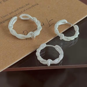 Wholesale 925 Sterling Silver Fashionable twisted Hoop Earrings & Ring