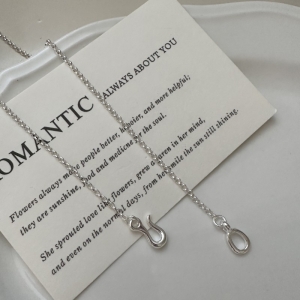 Wholesale 925 Sterling Silver Pearl Chain Clasp Necklace