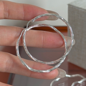 Wholesale 925 Sterling Silver Twisted Hoop Earrings