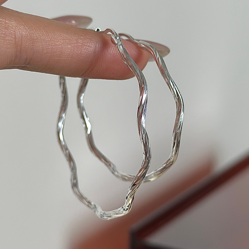 Wholesale 925 Sterling Silver Twisted Hoop Earrings - Image 3