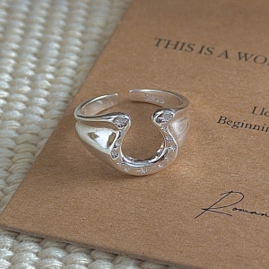 Wholesale 925 Sterling Silver U-shaped Star Ring