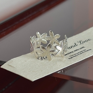 Wholesale 925 Sterling Silver Flower Open Ring