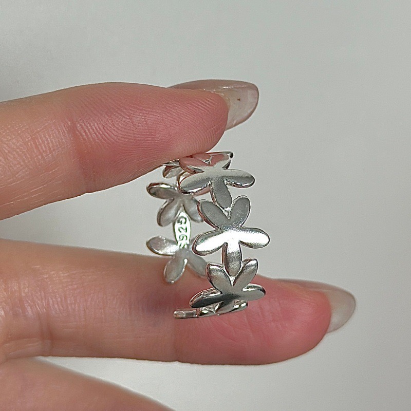 Wholesale 925 Sterling Silver Flower Open Ring - Image 2