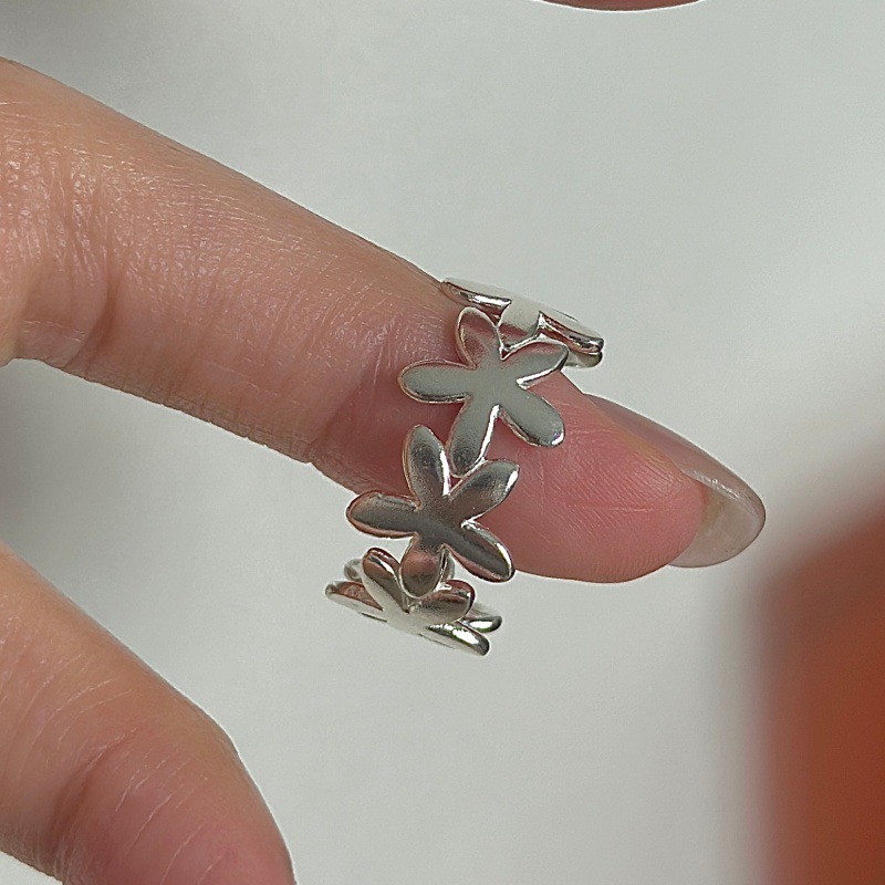 Wholesale 925 Sterling Silver Flower Open Ring - Image 3