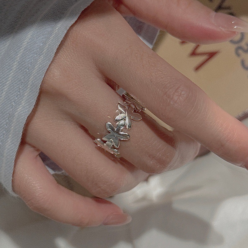 Wholesale 925 Sterling Silver Flower Open Ring - Image 4