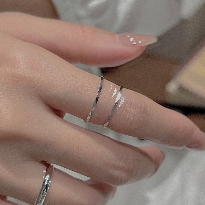 Wholesale 925 Sterling Silver Engine-turning Ring - Image 6
