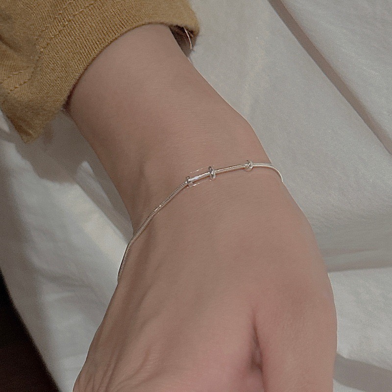 Wholesale 925 Sterling Silver Minimalist Snake Bracelet - Image 5