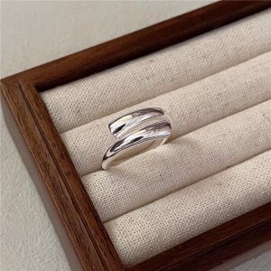Wholesale 925 Sterling Silver Double Wrap Open Ring