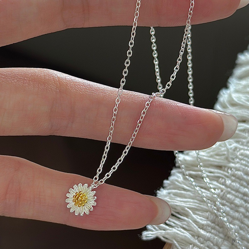 Wholesale 925 Sterling Silver Daisy Necklace - Image 2