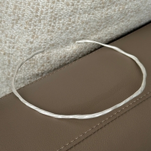 Wholesale 925 Sterling Silver Simple Matte Choker
