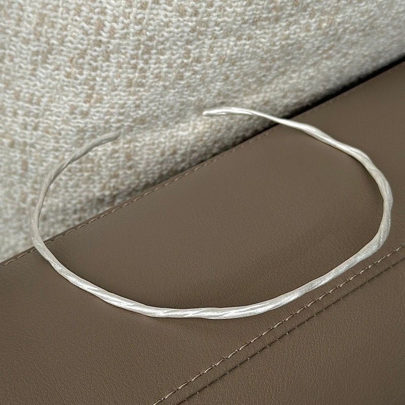 Wholesale 925 Sterling Silver Simple Matte Choker