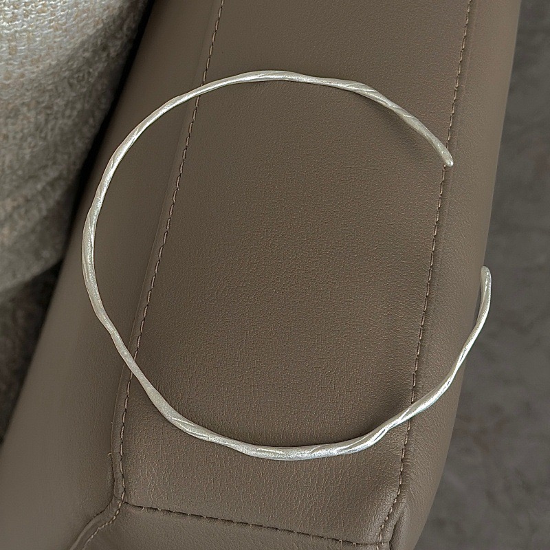 Wholesale 925 Sterling Silver Simple Matte Choker - Image 2