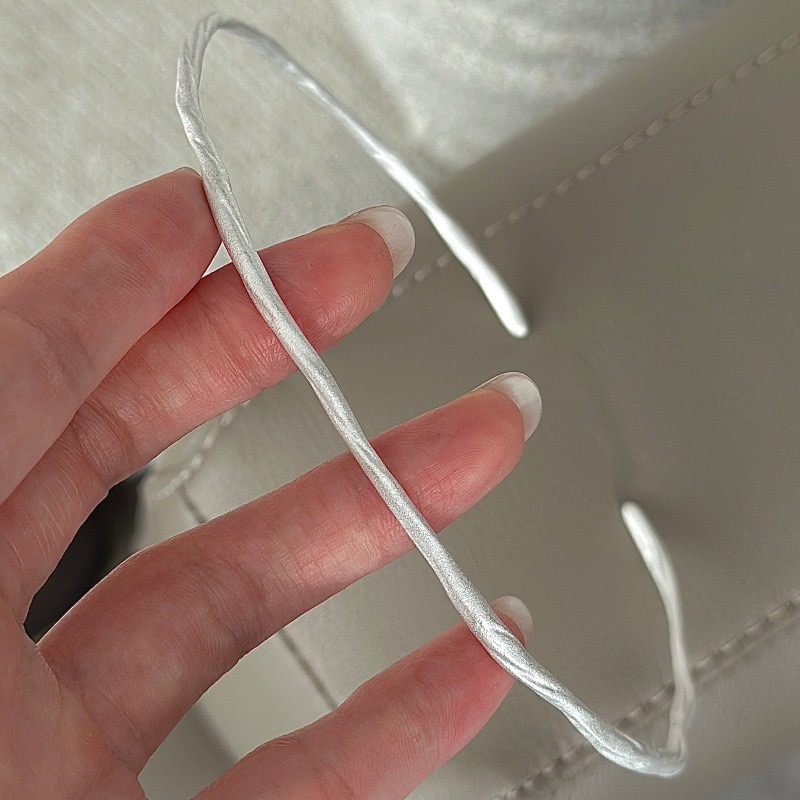 Wholesale 925 Sterling Silver Simple Matte Choker - Image 3