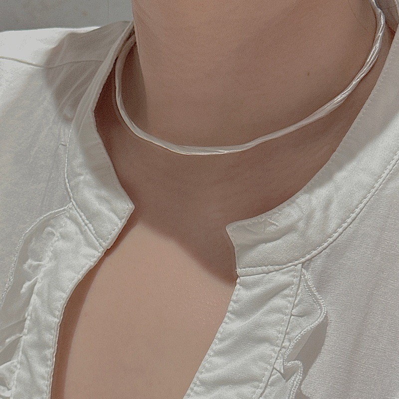 Wholesale 925 Sterling Silver Simple Matte Choker - Image 6
