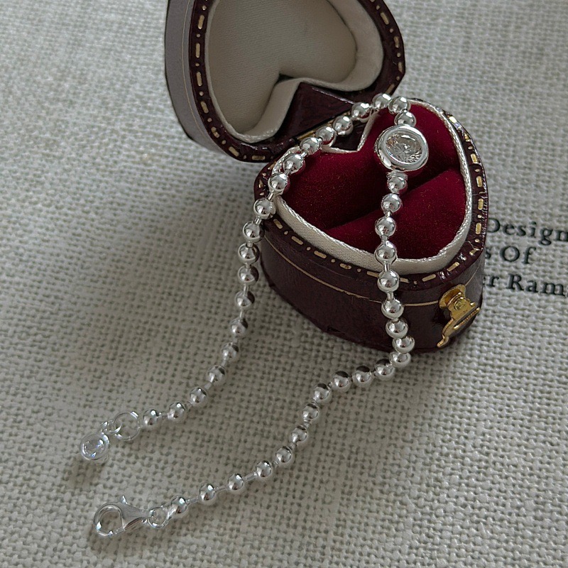 Wholesale 925 Sterling Silver Zirconia Bead Bracelet - Image 2