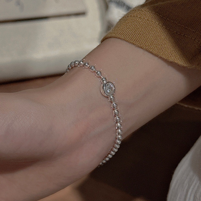 Wholesale 925 Sterling Silver Zirconia Bead Bracelet - Image 4