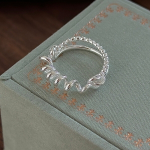Wholesale 925 Sterling Silver Multi-Wear Spiral Coil Beaded Band Ring