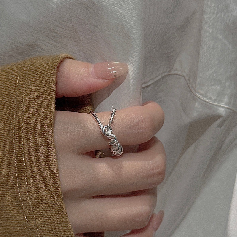 Wholesale 925 Sterling Silver Multi-Wear Spiral Coil Beaded Band Ring - Image 5
