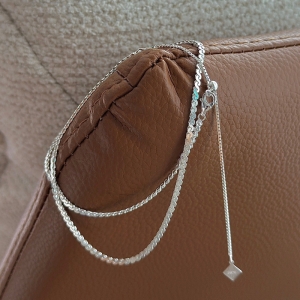 Wholesale 925 Sterling Silver Adjustable Long Chain Necklace