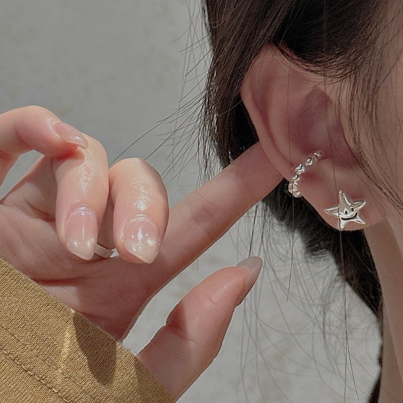 Wholesale 925 Sterling Silver Beaded Minimalist Open Hoop Ear Cuffs - Image 6