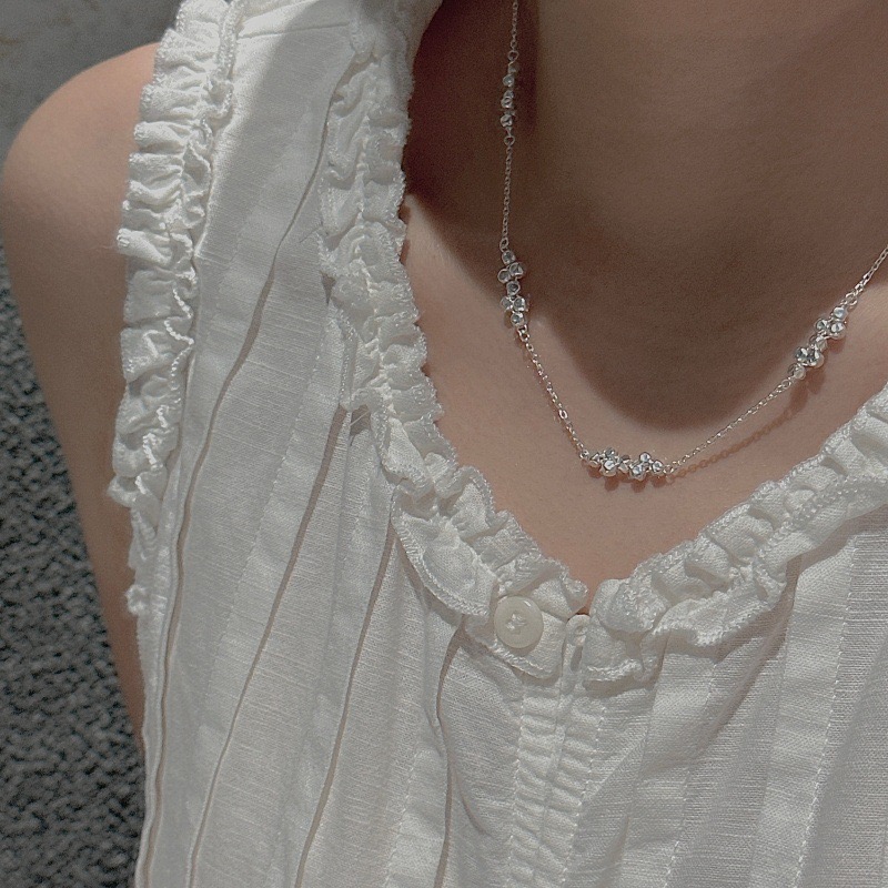 Wholesale 925 Sterling Silver Minimalist Cut‑Bead Silver Chain Necklace & Bracelet - Image 6