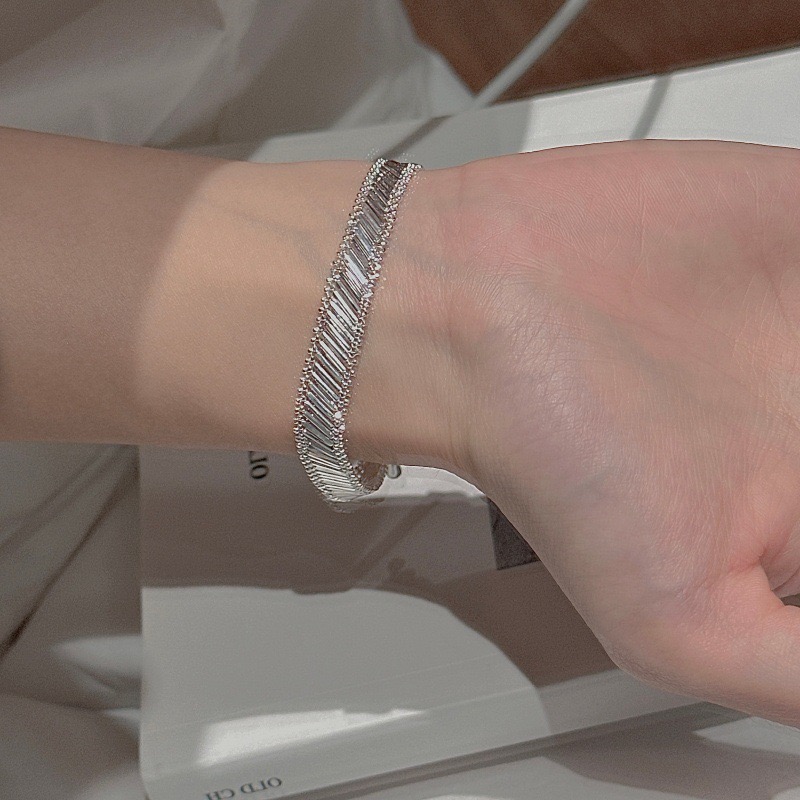 Wholesale 925 Sterling Silver Retro Geometric Strip Tassel Necklace Drop Earrings Bracelet Adjustable Ring - Image 5