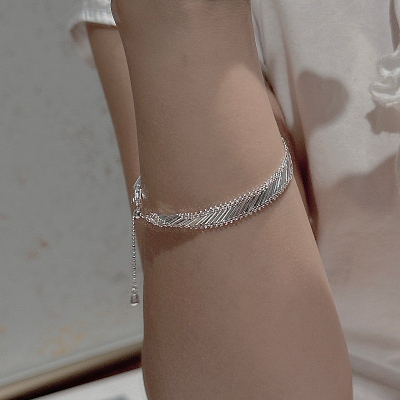 Wholesale 925 Sterling Silver Retro Geometric Strip Tassel Necklace Drop Earrings Bracelet Adjustable Ring - Image 10