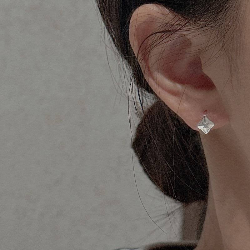 Wholesale 925 Sterling Silver Star Huggie Hoop Earrings with Zircon - Image 5